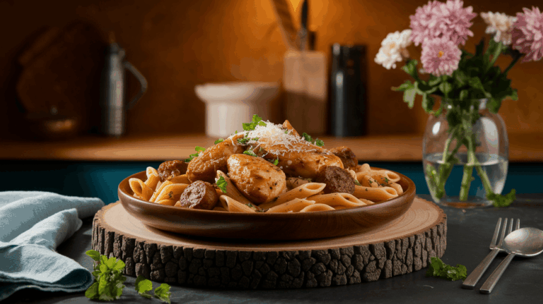 Applebee’s Bourbon Street Chicken and Andouille Sausage Penne – Copycat Recipe