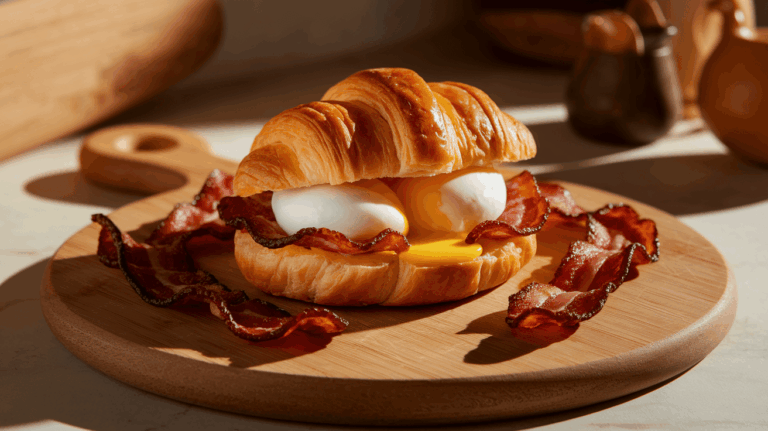 Dunkin Donuts Bacon Egg and Cheese on Croissant – Copycat Recipe