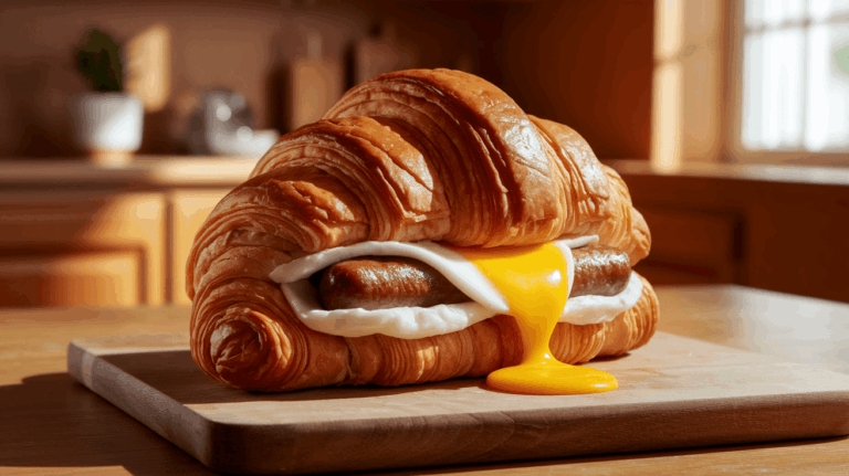 Wendy’s Sausage, Egg & Swiss Croissant – Copycat Recipe